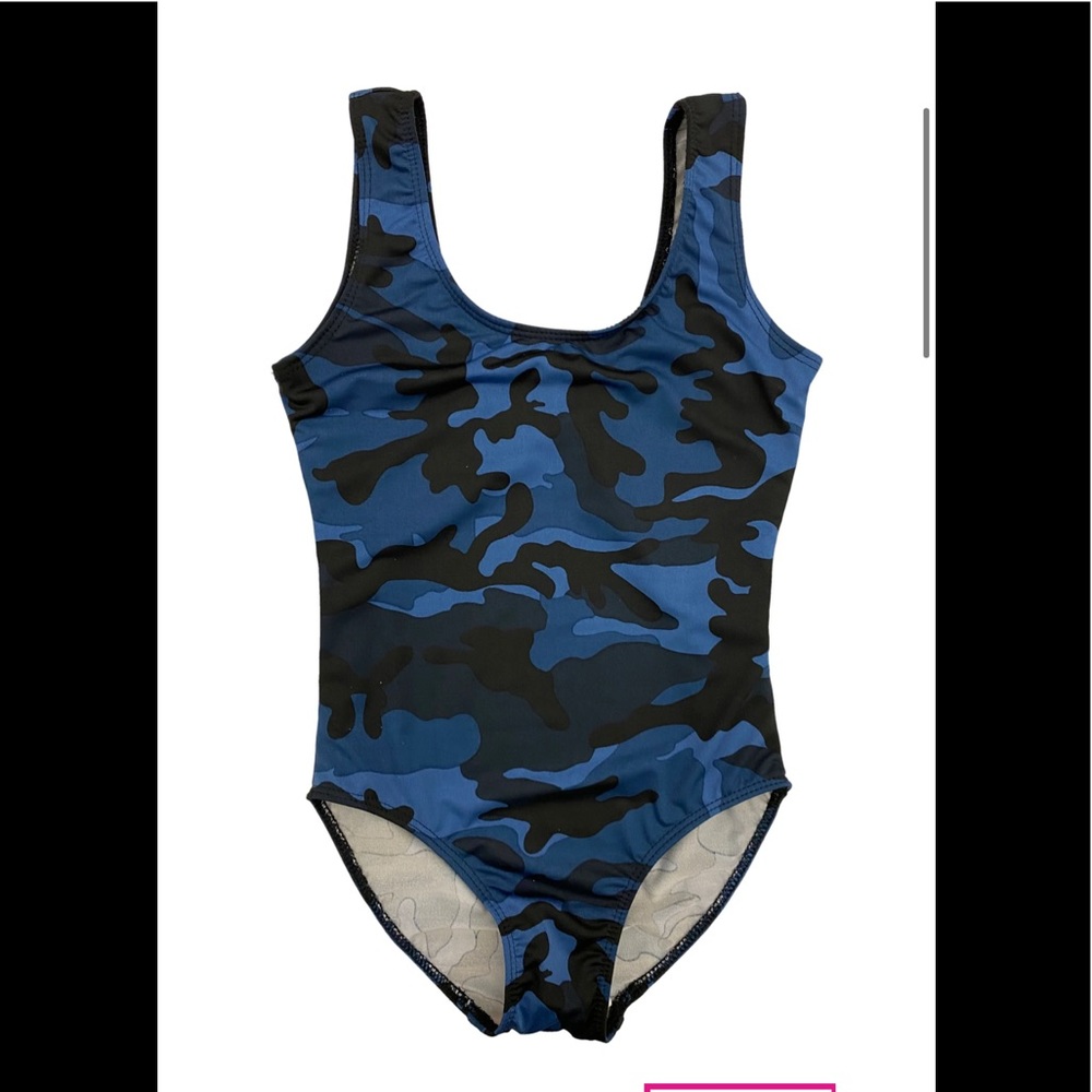 CHERYL KIDS Bathing Suit in Blue Camouflage